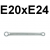 Klucz oczkowy E-TORX  E20 x E24 W292024 Jonnesway