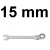 Klucz płasko-oczkowy przegubowy z grzechotką 15mm W66115 Jonnesway