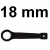 Klucz oczkowy udarowy 18mm W72118 Jonnesway