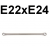 Klucz oczkowy bardzo długi E22 x E24 W962224 Jonnesway